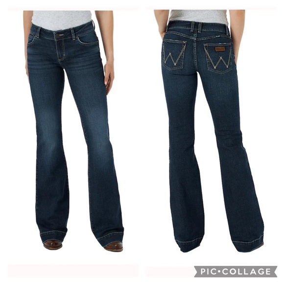 WRANGLER / Women’s Retro Flare Leg Jeans Size 15x32 - Picture 1 of 11